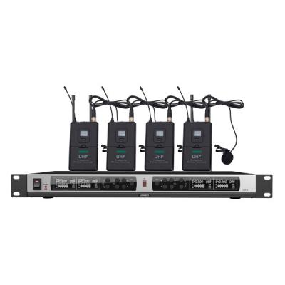 Bộ 04 Micro không dây cài cổ áo kèm đầu thu 4 kênh D5842 | DSPPA