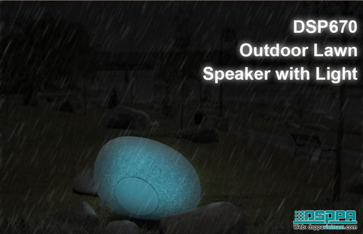 Loa sân vườn, bãi cỏ có đèn DSP670 công suất 10W